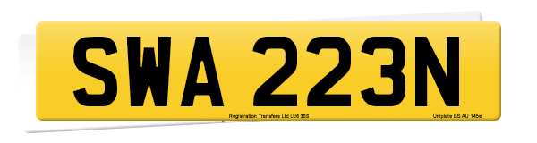 Registration number SWA 223N